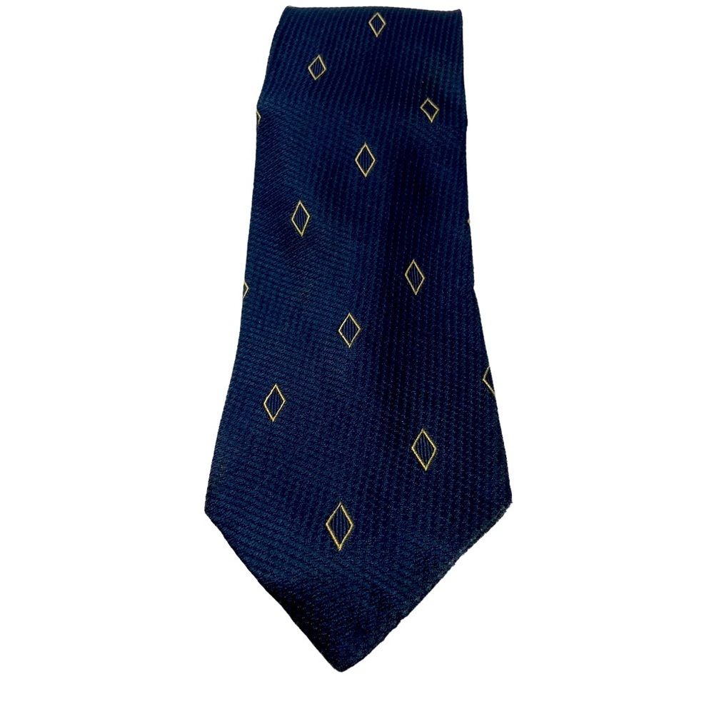 BOSS Hugo Boss Dark Blue with Gold Triangles Necktie